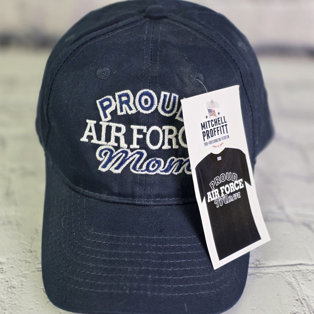 U.S. Air Force Proud Mom Heavily Embroidered Baseball Cap Hat O/S NWT